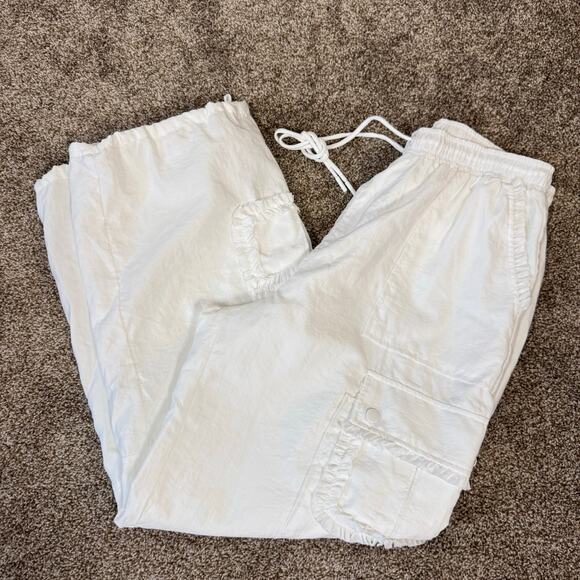 Cinq a Sept Women's Small Ruffle Nitsan Parachute Pants Cargo Y2K Designer $325 - Picture 3 of 16